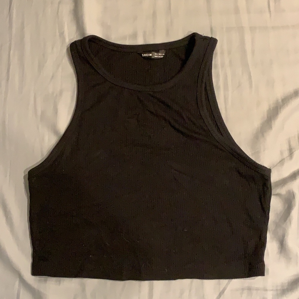 SHEIN ribbed black tank